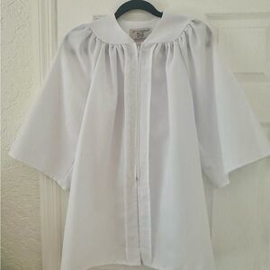 White Graduation Gown